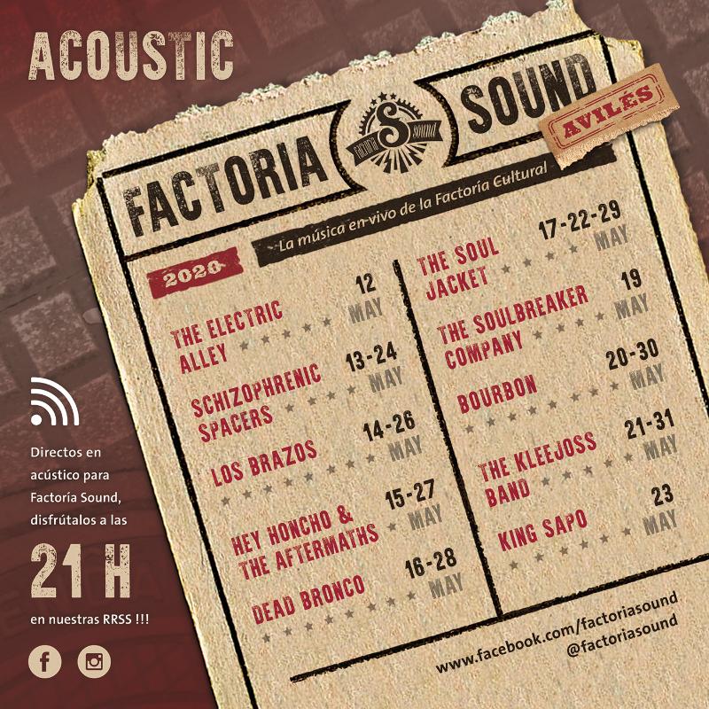 Arranca el martes Factoría Sound Acoustic, 18 recitales de música online en directo con bandas españolas