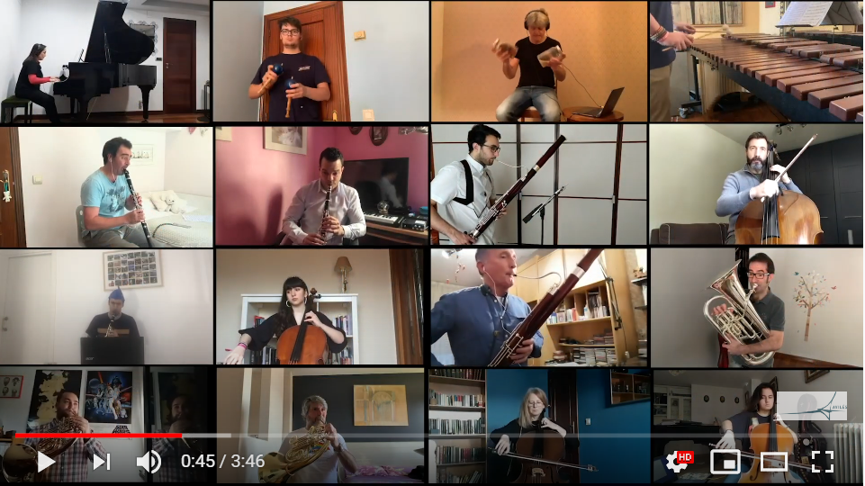 42 docentes y antiguo alumnado del Julián Orbón graban 'La vida es bella'