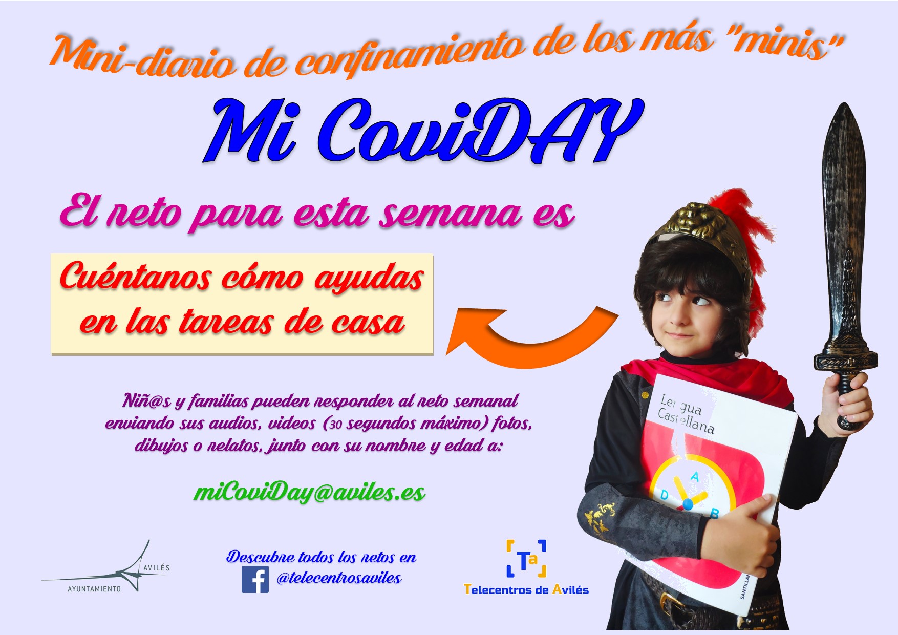 'Mi CoviDay' invita en su segundo reto a que niños y niñas narren cómo ayudan en las tareas de casa