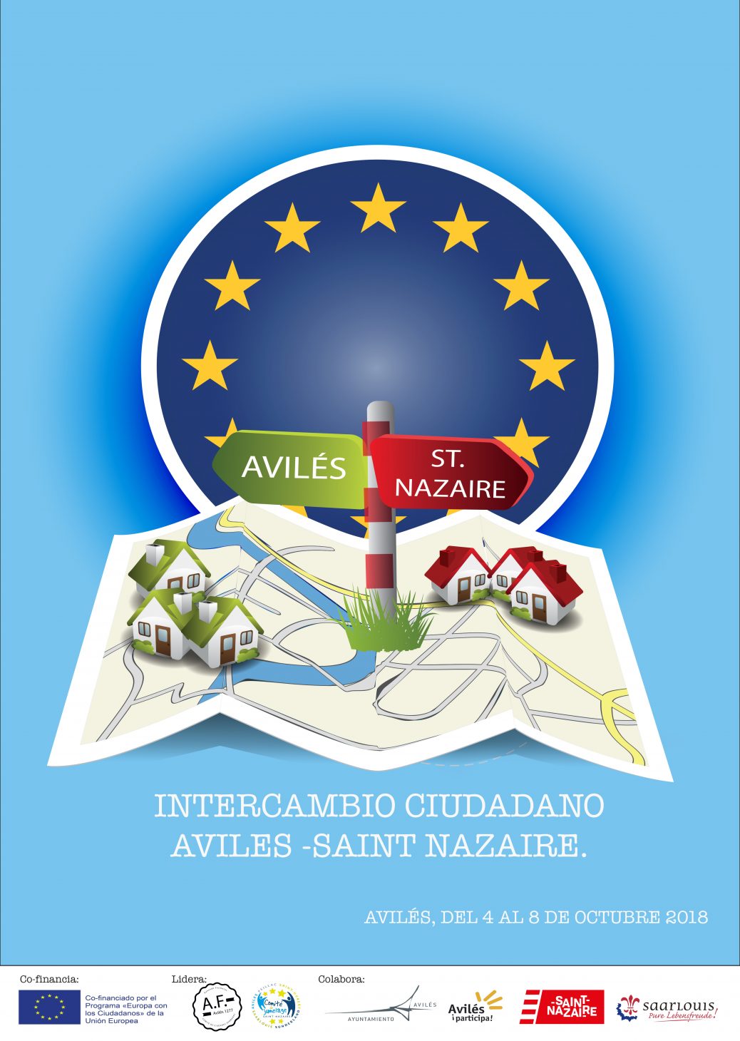 Encuentro ciudadano entre Avilés y Saint-Nazaire para debatir sobre la desafección ciudadana con la UE