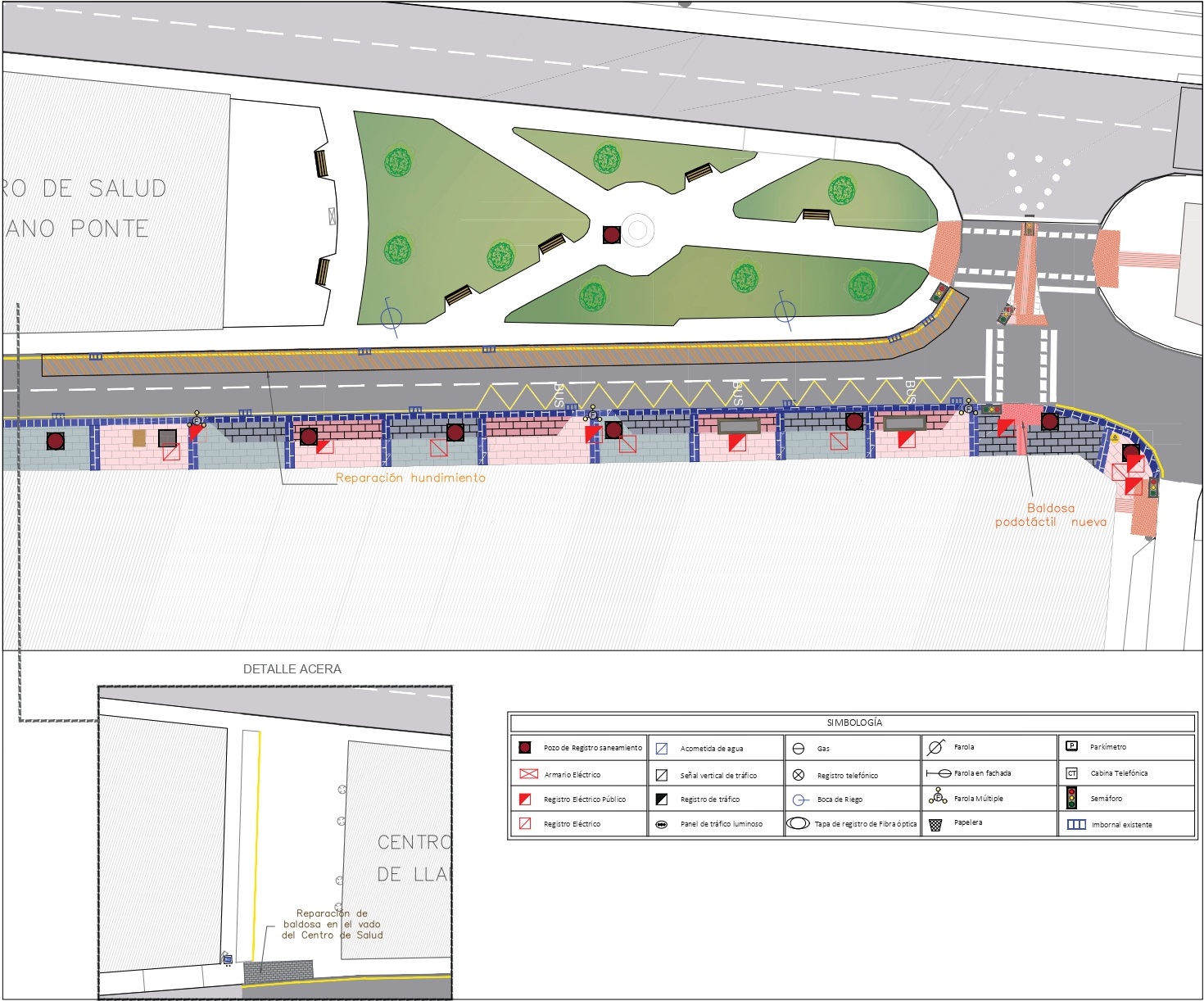 Plano explicativo de la obra