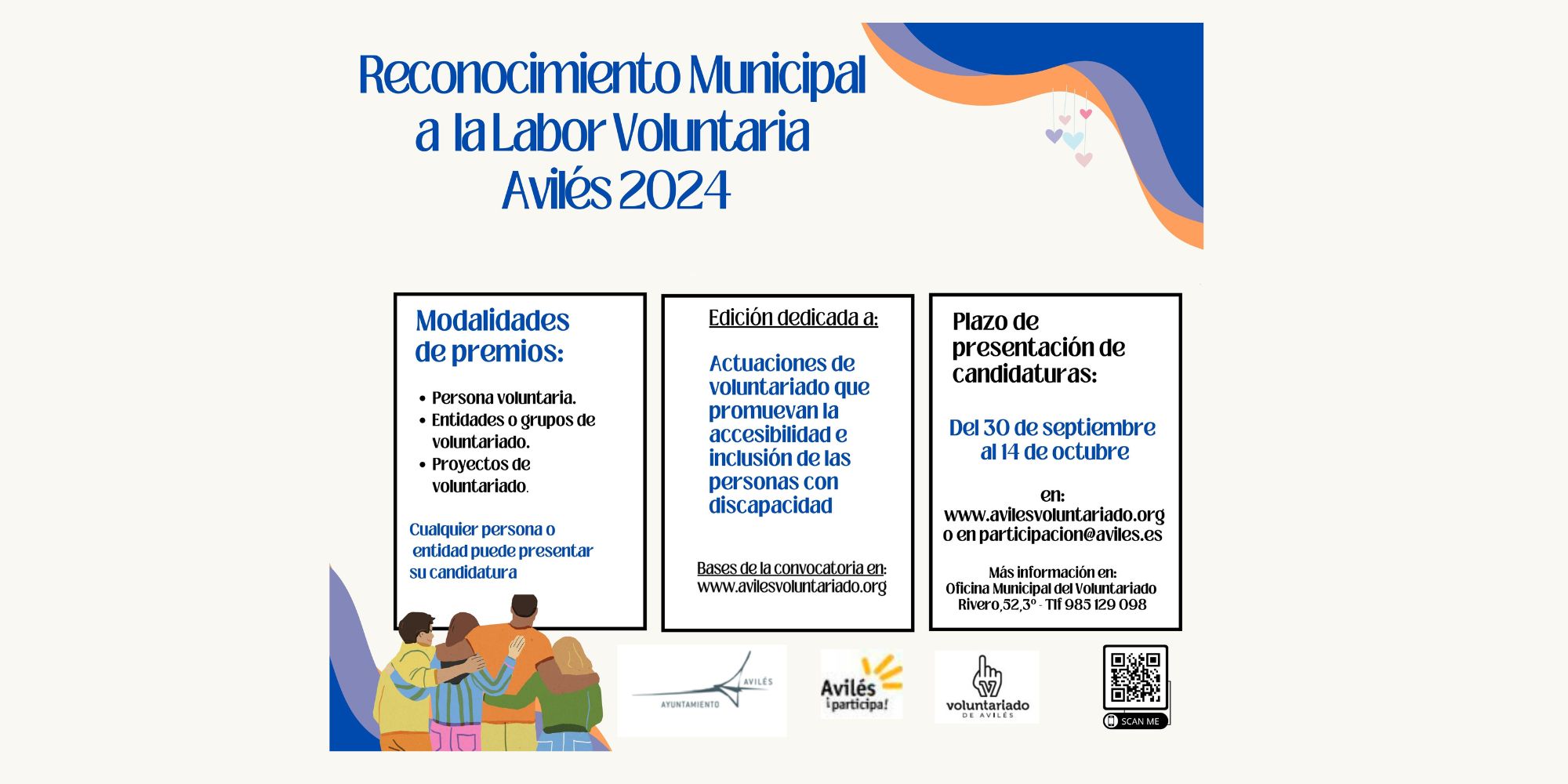 Cartel anunciador del Reconocimiento Municipal a la Labor Voluntaria 2024