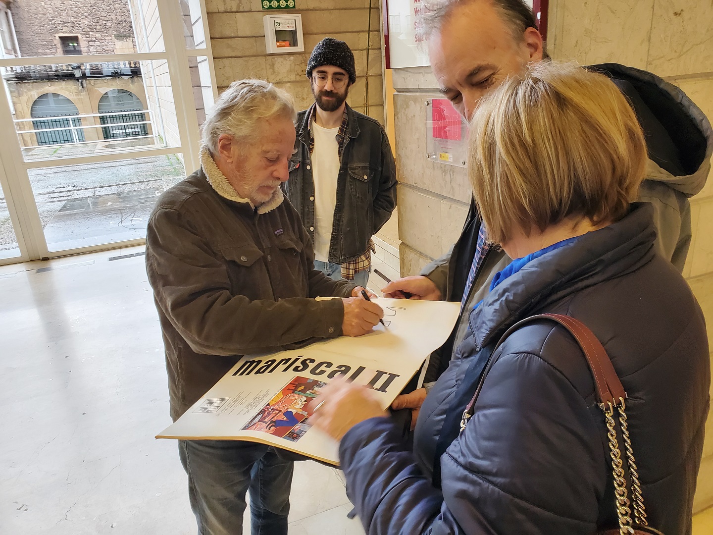 Xavier Mariscal, durante su visita a Avilés en diciembre de 2023